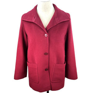 Cinzia Rocca Wool 3 Button Down Overcoat Women's Sz 6 Pure Virgin Wool Italy